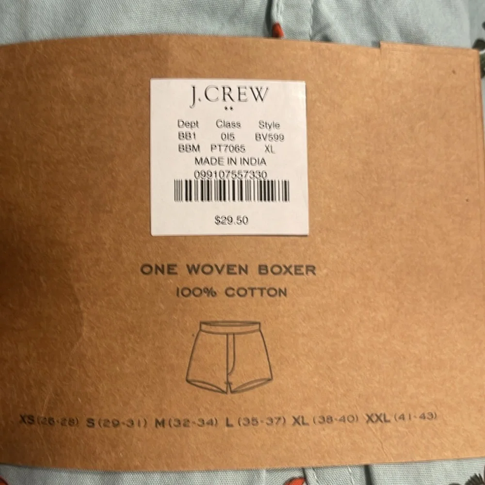 J. Crew Boxer Shorts Fish wearing Santa Hat Cotton Mens XL
